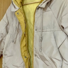 フードダウンコート　ベージュ　spicyzoneの画像