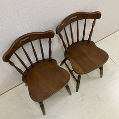 商談中柏木工　ダイニングチェア　椅子　木製　2脚セットの画像