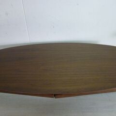 4　未使用/新品　訳あり特価　テーブル 折りたたみ ウォールナット ローテーブル センターテーブル オーバルテーブル 折り畳み 木製 カフェテーブル リビングテーブル コーヒーテーブル　アウトレットの画像