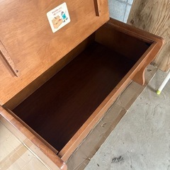 収納付きカントリーベンチ　日本製　オールドの画像