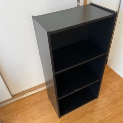 3段ボックス黒の画像