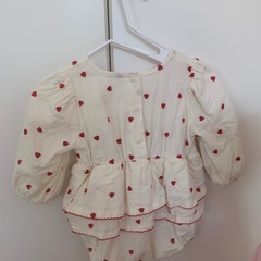 プティマイン ロンパース80 ハートの画像