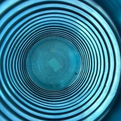 ブルートランスペアレントガラス花瓶の画像