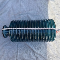 ブルートランスペアレントガラス花瓶の画像