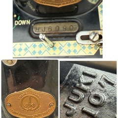 JUKI ジューキ アンティークミシン HJ6090 ハンドグラフト ミシン　JUKI 107 貿易　輸出　動作未確認　ジャンク品の画像