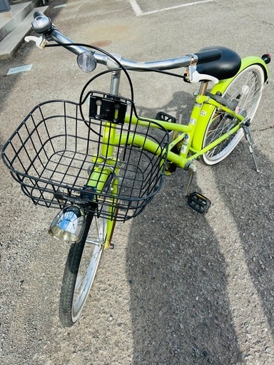 子供用自転車 ライムグリーン 前面バスケット付き　手渡し可能な方 ROCKBROS かご 子供用 自転車 収納 前 後付け nemo ネモ 12 14 16 18