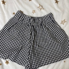 チェック　ショートパンツの画像