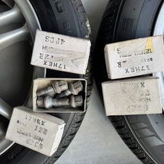 VW　 GOIF3 ゴルフ3 COX ホイール  4H-100 195/55R15　SEIBERLING 2020年製 15インチ 4本セット & ボルトナット 1台分    の画像