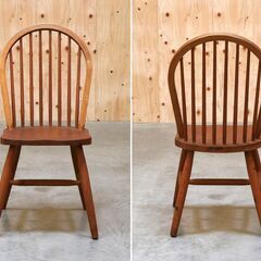 ≪zyt2646ジ≫ カントリー調 フープバックチェア パイン材 ③ アンティーク調/ウィンザーチェア/ヴィンテージ家具/中古家具/リユースストレージ仙台 071211-05の画像
