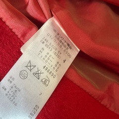 レディースロングコート　赤の画像