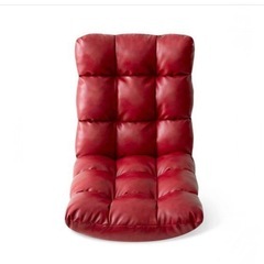 座椅子　レザー　赤　1人掛けソファの画像