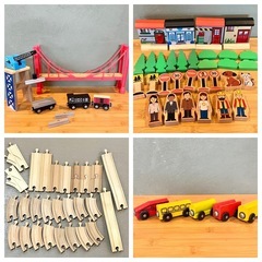 トイザらス　木製トレイン　イマジナリウム　メガバリュー　トレインセット　クレーン　木製レール　 電車　列車　BRIO ブリオ　　木製トーマス　プラレール　トミカ　　働く乗り物　働く車の画像