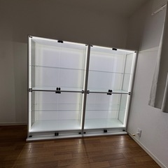 2台セット　地球家具 コレクションケース DIO 側面ガラス 奥...