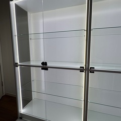 2台セット　地球家具 コレクションケース DIO 側面ガラス 奥行38cmの画像