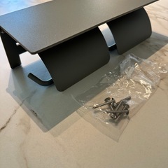 ヤマソロ トイレットペーパーホルダー 2連 ダブル おしゃれ 棚付き 紙巻器 完成品 トイレ 天板付き 北欧 スチール ブラン Blan 41-060 (シャンパンゴールド) の画像