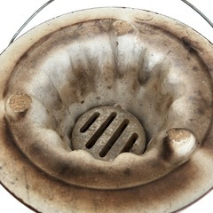 【美品】七輪（ホワイト・ブラウン）切り出し風・炭火焼にの画像