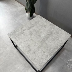 テーブル 机 幅60cm モダンコンクリート調
の画像