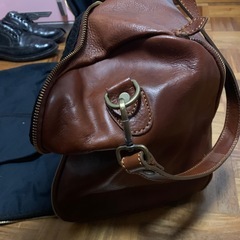 イタリア　トスカーナ製　ベジタブルタンニンレザー　協会認定　最高級ボストンバックの画像