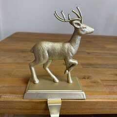 4個セット 金属製 トナカイ クリスマス ストッキングホルダーの画像