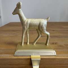 4個セット 金属製 トナカイ クリスマス ストッキングホルダーの画像