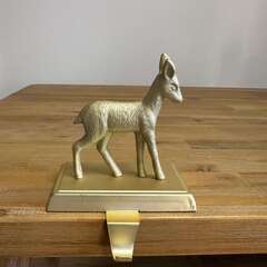 4個セット 金属製 トナカイ クリスマス ストッキングホルダーの画像