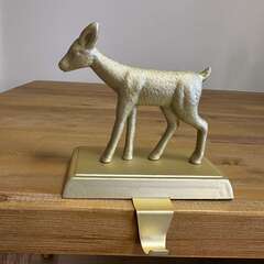 4個セット 金属製 トナカイ クリスマス ストッキングホルダーの画像