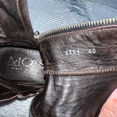 MO・Sブラウンレザーブーツ イタリア
製の画像