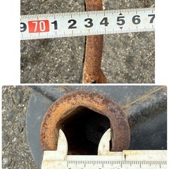 田植え機　田植機　補助輪　鉄車輪　車輪　クボタ　S1-500 左右セット　ハブシャフト　パーツ　部品　六角軸の画像