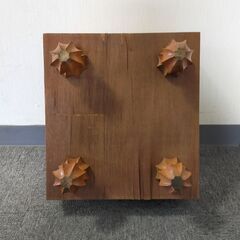 【年末年始営業のお知らせ】12月29日～1月4日までお休みとさせていただきます  △ 囲碁盤 基盤 脚付き 裏面破損あり 現状渡し の画像