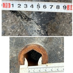 #　田植え機　田植機　後輪　補助輪　鉄車輪　部品　パーツ　左右セット　クボタS1-500の画像