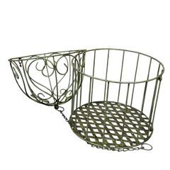 吊り下げ鳥かご 鳥籠 緑 インテリア アンティーク レトロ★S3566Aの画像