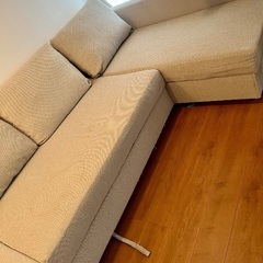 【12/20迄】IKEAソファ　フリーヘーテン　左カウチ　ライトグレーの画像