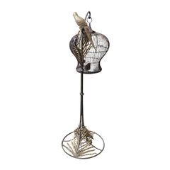 吊り下げ鳥かご 鳥籠 アイアン オブジェ アンティーク ビンテージ 骨董★S3567Aの画像