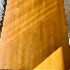 希少！日本製【天然木】ACMEダイニングテーブル引き出し・カトラリー収納付きの画像