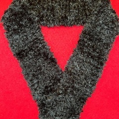 ファー風 ボリュームマフラー 3点セット マフラー 防寒 手編みの画像