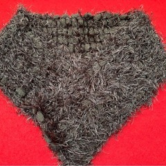 ファー風 ボリュームマフラー 3点セット マフラー 防寒 手編みの画像