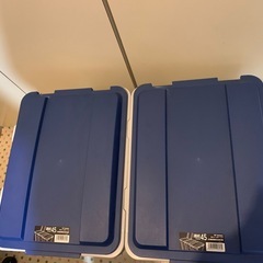 連結 45l ゴミ箱 ブルー×2個セット　分別　　の画像
