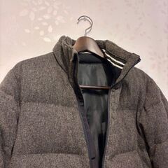 ☆BEAMS ダウンジャケット メンズ クリーニング済み 日本製高級ファブリック素材 ブラウン☆の画像