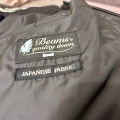 ☆BEAMS ダウンジャケット メンズ クリーニング済み 日本製高級ファブリック素材 ブラウン☆の画像