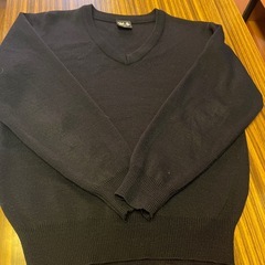 小学校の標準服と長袖セーターの画像