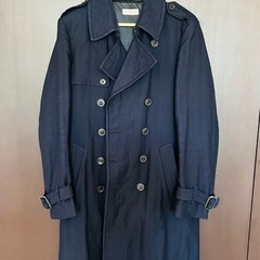 DRIES VAN NOTEN ネイビー トレンチコートの画像