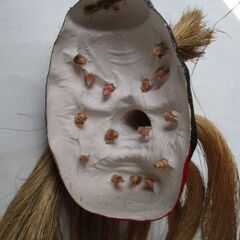 はりこ？の天狗のお面　頭～ひげ53ｃｍの画像