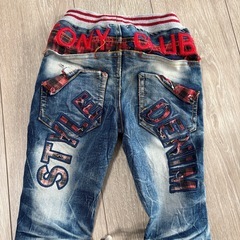 ダメージデニムパンツ 110〜120cmの画像