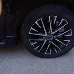 タントカスタム黒　アイドリングストップ、純正ナビ　前後ドラレコの画像