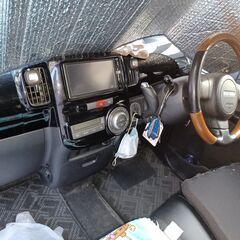 タントカスタム黒　アイドリングストップ、純正ナビ　前後ドラレコの画像