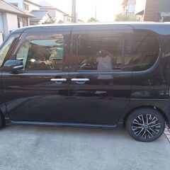 タントカスタム黒　アイドリングストップ、純正ナビ　前後ドラレコの画像