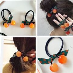 さくらんぼヘアゴム（新品）の画像