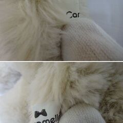 ( E-128 )うさぎ ZARA ザラ キッズ テディベアフェイクファーマフラー ２つセット ベージュ くま グレー 子供 中古の画像