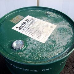 512068 / ドラム缶 ① / 200L 高さ約90cm 直径約59cm グリーン / 中古品 ※お引取限定の画像