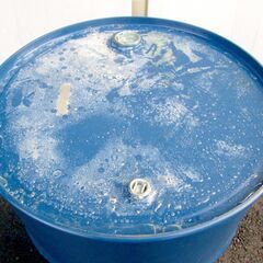 512069 / ドラム缶 ② / 200L 高さ約90cm 直径約59cm ブルー / 中古品 ※お引取限定の画像